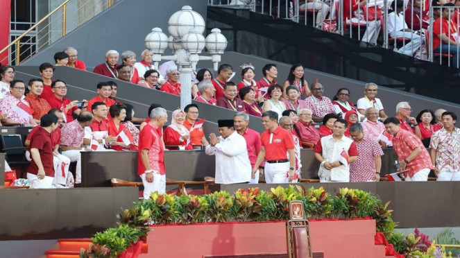 Presiden Prabowo Subianto menghadiri Parade Hari Nasional Singapura 2025