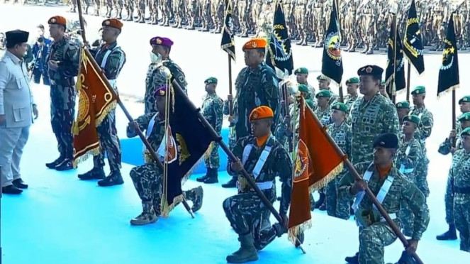 Presiden Prabowo mengukuhkan Panglima Kopassus, Marinir dan Kopasgat