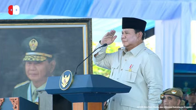 Presiden Prabowo Subianto di Pusdikpassus Batujajar Bandung
