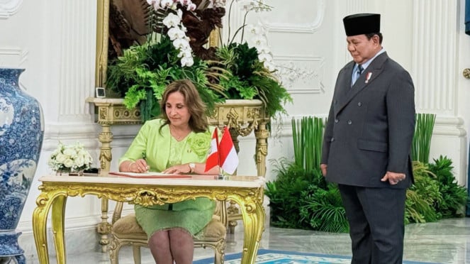 Pertemuan Presiden Prabowo dengan Presiden Peru Dina Erlina Boluarte Zegarra