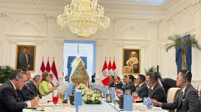 Pertemuan Presiden Prabowo dengan Presiden Peru Dina Erlina Boluarte Zegarra