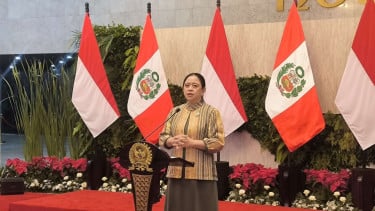 Ketua DPR RI Puan Maharani di Kompleks Parlemen, Senayan, Jakarta Pusat 