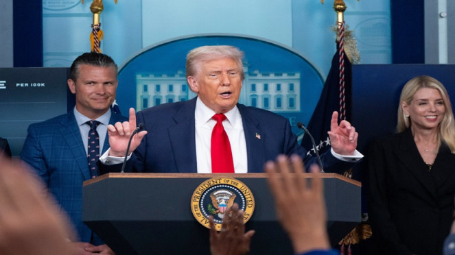 Presiden AS Donald Trump di Washington DC