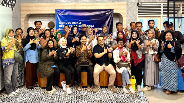 Peserta pelatihan wirausaha UMKM Waskita Karya di Rumah BUMN Yogyakarta.