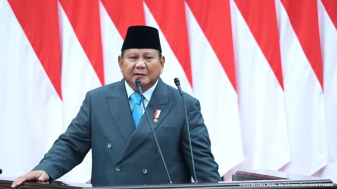 Presiden Prabowo Subianto di Sidang Tahunan MPR RI tahun 2025