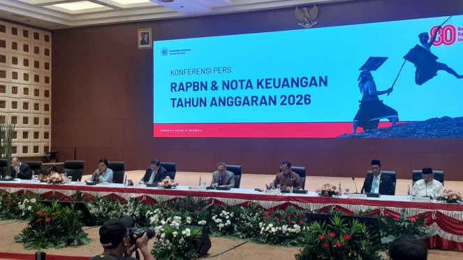 Konferensi pers RAPBN & Nota Keuangan Tahun Anggaran 2026