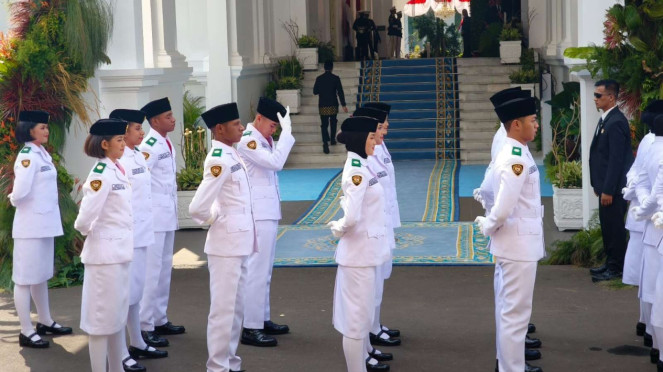 Paskibraka siap kibarkan bendera Merah Putih di Istana Merdeka