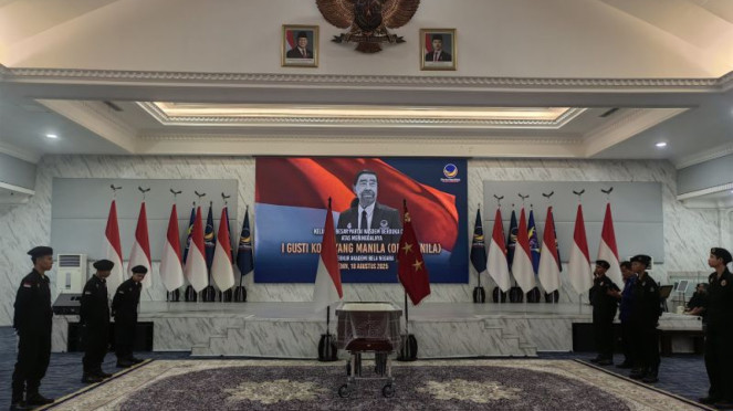 Persemayaman IGK Manila di Aula Akademi Bela Negara Partai NasDem