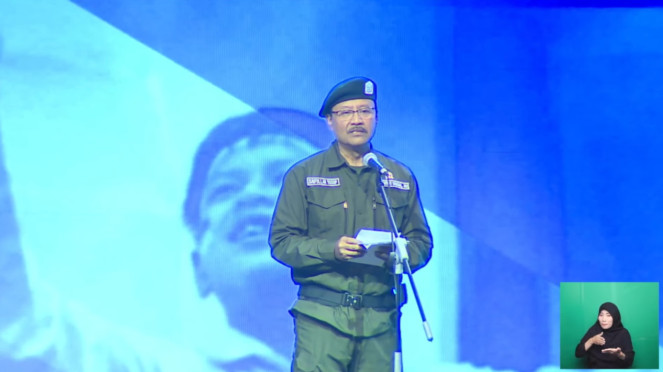 Mensos Saifullah Yusuf di acara pembekalan guru dan kepala Sekolah Rakyat 