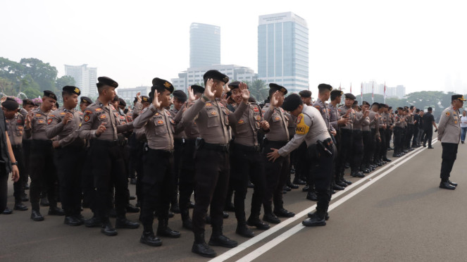 Apel pengamanan demo DPR