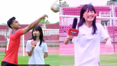 Momen Pratama Arhan Bikin Reporter Wanita Bangkok United Salting