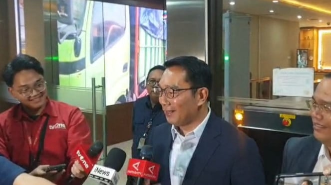 Ridwan Kamil usai diperiksa di Bareskrim