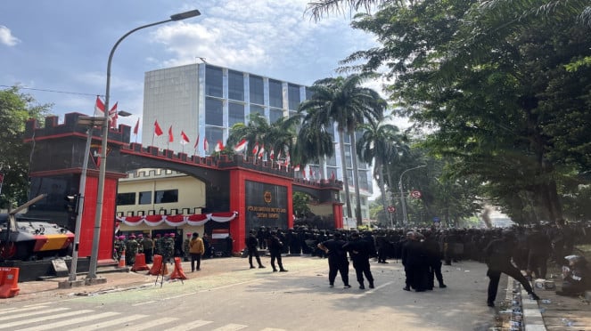Mako Brimob Kwitang dijaga ketat aparat