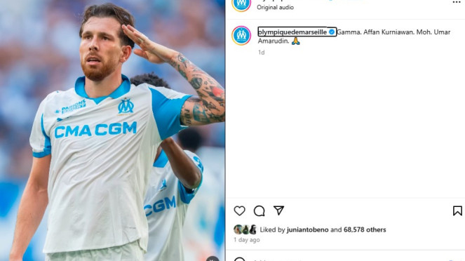 Olympique Marseille beri dukungan untuk Affan Kurniawan, PSIM Yogyakarta, Pemain Chelsea Alejandro Garnacho, Konvoi Bobotoh Persib Bandung, Olympique Marseille beri dukungan untuk Affan Kurniawan, Emil Audero bertemu Jay Idzes saat Cremonese vs Sassuolo