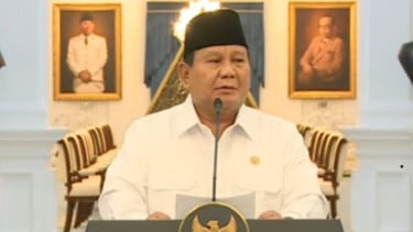 Presiden Prabowo Subianto jumpa pers terkait demo besar