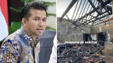 Ruang kerja Emil Dardak hangus terbakar.