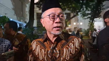 Ketua Umum PAN, Zulkifli Hasan alias Zulhas di Istana Kepresidenan Jakarta