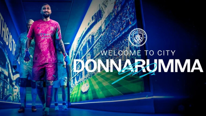 Gianluigi Donnarumma bergabung dengan Manchester City