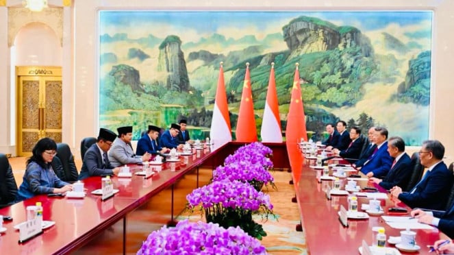 Pertemuan bilateral Presiden RI Prabowo Subianto dan Presiden RRT Xi Jinping