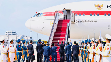 Presiden RI Prabowo Subianto kembali ke Tanah Air usai kunker di China