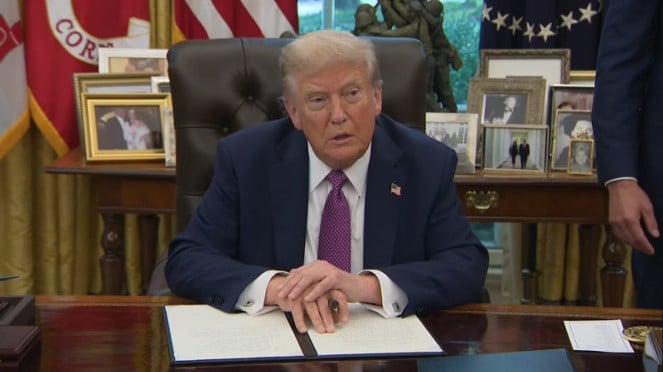 Presiden AS Donald Trump resmi mengubah pentagon jadi Departemen Perang
