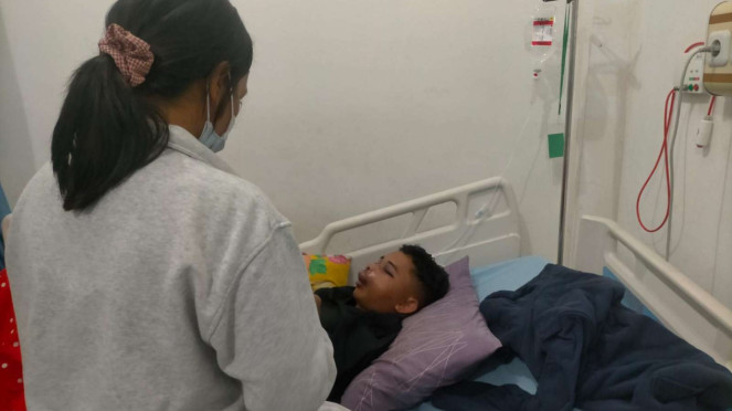Cladius, korban penganiayan polisi Dirawat di RSUD Ruteng, Manggarai, NTT