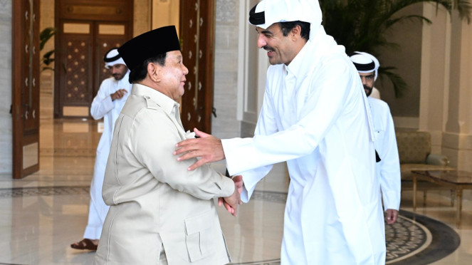 Prabowo bertemu Emir Qatar Sheikh Tamim bin Hamad Al-Thani
