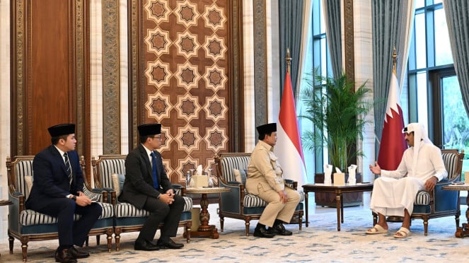 Prabowo bertemu Emir Qatar Sheikh Tamim bin Hamad Al-Thani