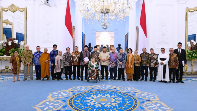 Prabowo terima tokoh Gerakan Nurani Bangsa di Istana Merdeka