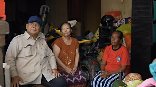 Momen Prabowo kunjungi warga yang terdampak banjir di Bali