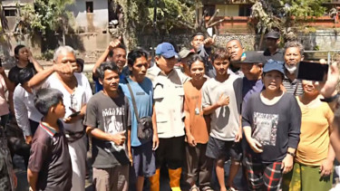 Momen Prabowo kunjungi warga yang terdampak banjir di Bali