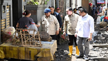 Presiden Prabowo Subianto meninjau bencana banjir di Bali