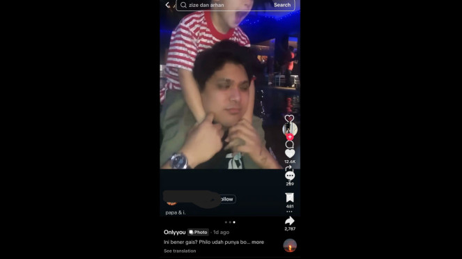 Ramai di media sosial Philo Paz diduga sudah punya anak