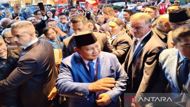 Presiden RI Prabowo Subianto tiba di hotel kawasan Manhattan, New York