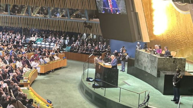 Presiden Amerika Serikat Donald Trump di Sidang Majelis Umum PBB