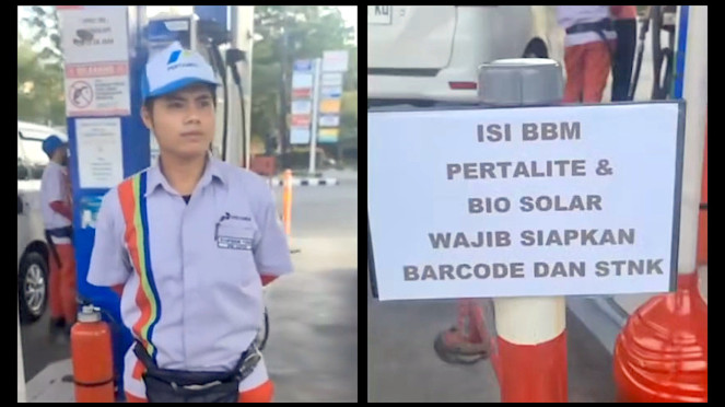 Viral isi bensin bersubsidi harus menunjukkan STNK.