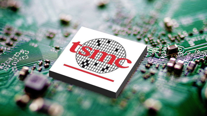 Ilustrasi produsen chip Taiwan, TSMC.