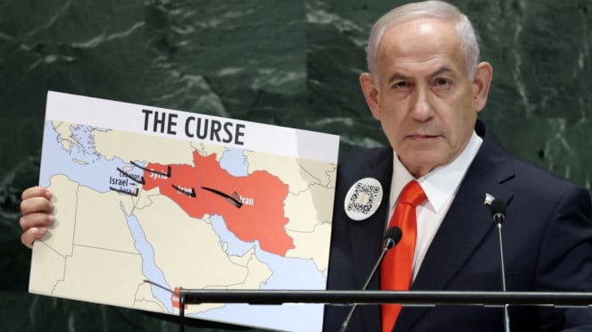 Perdana Menteri Israel Benjamin Netanyahu pidato di Sidang Majelis Umum PBB