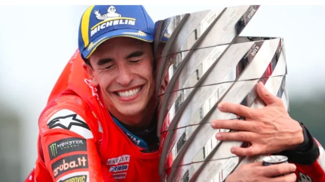 Pembalap Ducati Lenovo Marc Marquez