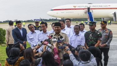 Presiden Prabowo Subianto diwawancarai wartawan usai lawatan ke PBB