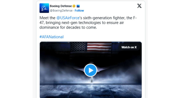 Boeing Mulai Bangun Jet Tempur Siluman F-47