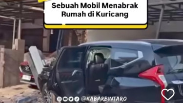 Pajero tabrak rumah di tangsel