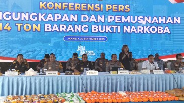 Konferensi pers narkoba di Polda Metro Jaya