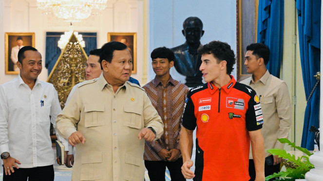 Presiden Prabowo terima kunjungan Marc Marquez di Istana Negara