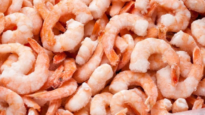 Ilustrasi udang beku
