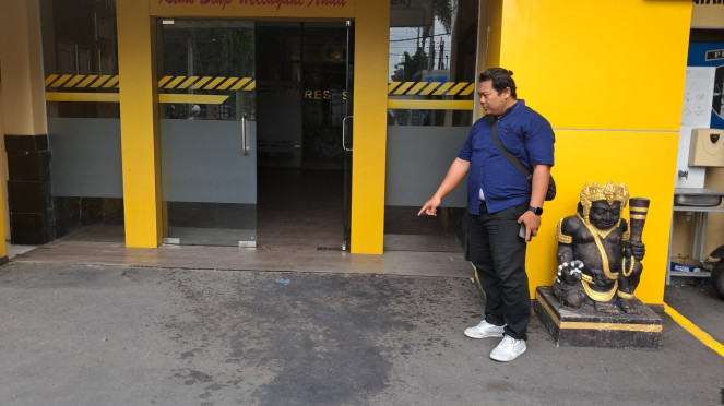 Lokasi kejadian polisi disiram BBM oleh emak-emak di Polres Sragen