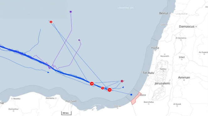 Satu kapal armada Global Sumud Flotilla dikabarkan mencapai pantai Gaza