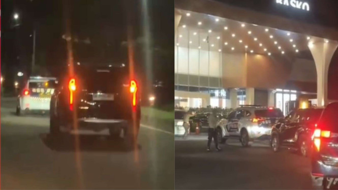 Mobil Dikawal Terobos Lampu Merah hingga Cuma ke Mal