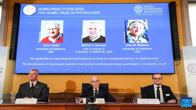 Tiga ilmuwan AS raih Nobel Fisika 2025