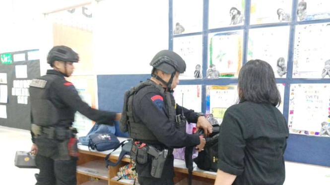 Polisi ke sekolah internasional di Jakut yang dapat ancaman teror bom